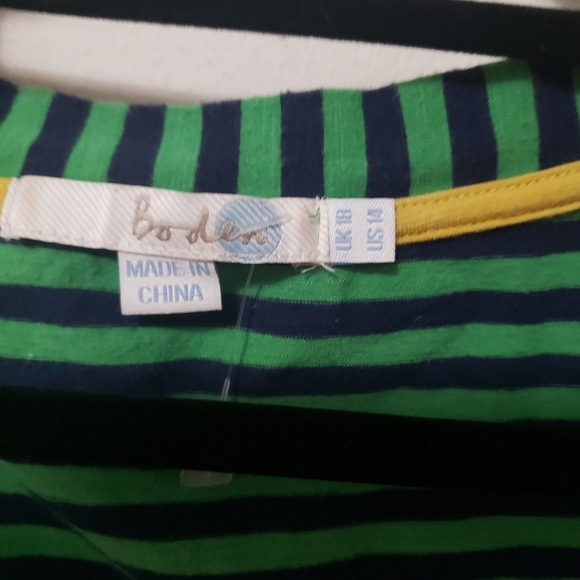 Boden Breton green and black scoop neck tee - Picture 4 of 8
